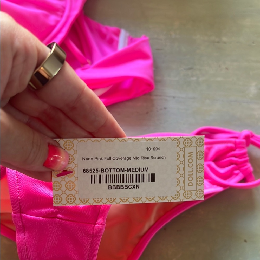 Doll Neon Pink Bikini Set - Picture 7 of 10